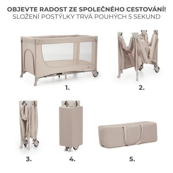 Utazóágy Joy 2 Beige Utazóágy Joy 2 Beige Kinderkraft KLJOY02BEG00000