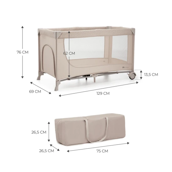 Utazóágy Joy 2 Beige Utazóágy Joy 2 Beige Kinderkraft KLJOY02BEG00000