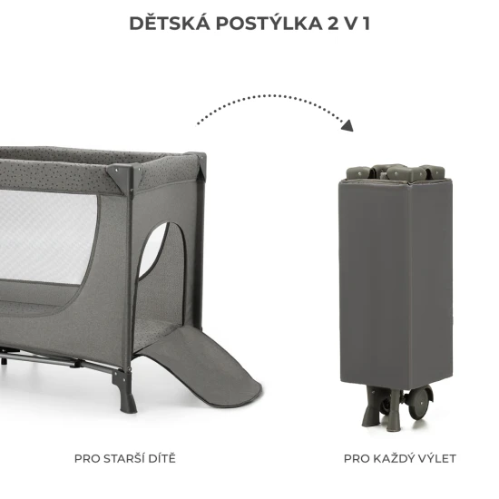 Utazóágy Joy 2 Dark grey Utazóágy Joy 2 Dark grey Kinderkraft KLJOY02DGR00000