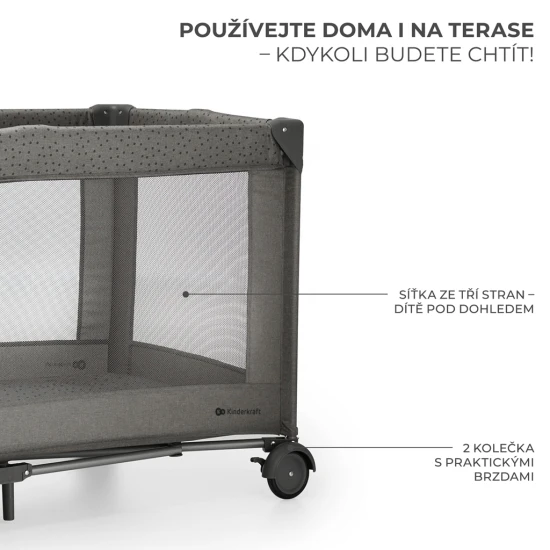 Utazóágy Joy 2 Dark grey Utazóágy Joy 2 Dark grey Kinderkraft KLJOY02DGR00000