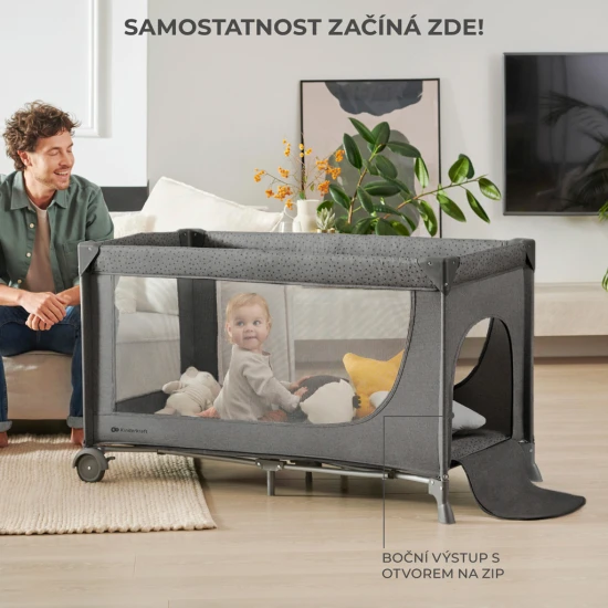 Utazóágy Joy 2 Dark grey Utazóágy Joy 2 Dark grey Kinderkraft KLJOY02DGR00000
