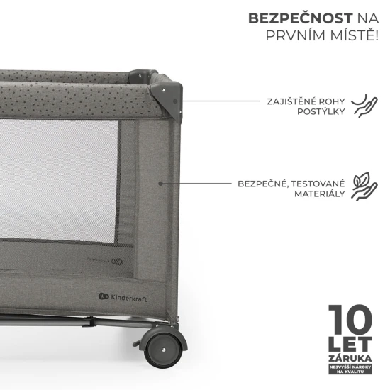 Utazóágy Joy 2 Dark grey Utazóágy Joy 2 Dark grey Kinderkraft KLJOY02DGR00000