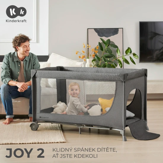Utazóágy Joy 2 Dark grey Utazóágy Joy 2 Dark grey Kinderkraft KLJOY02DGR00000