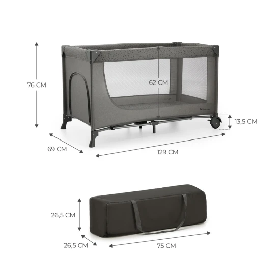 Utazóágy Joy 2 Dark grey Utazóágy Joy 2 Dark grey Kinderkraft KLJOY02DGR00000