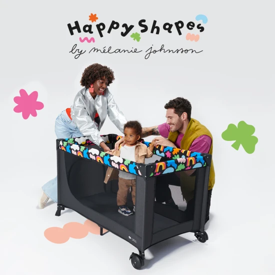 Utazóágy Joy 2 Happy shapes Kinderkraft KLJOY02HAP0000