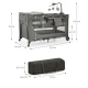 Utazóágy Joy 2 tartozékokkal Dark grey Kinderkraft KLJOY02DGR000AC