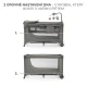 Utazóágy Joy 2 tartozékokkal Dark grey Kinderkraft KLJOY02DGR000AC