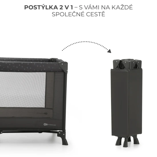 Joy Light szürke utazóágy Kinderkraft KLJOYLIGRY00000