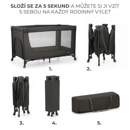 Joy Light szürke utazóágy Kinderkraft KLJOYLIGRY00000