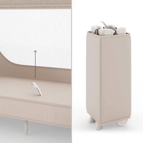 Utazóágy Leody Up Beige tartozékokkal Kinderkraft KCLEODUPBEG00AC