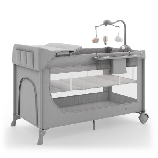Utazóágy Leody Up Grey tartozékokkal Kinderkraft KCLEODUPGRY00AC
