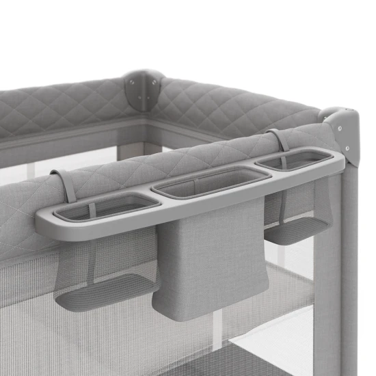 Utazóágy Leody Up Grey tartozékokkal Kinderkraft KCLEODUPGRY00AC