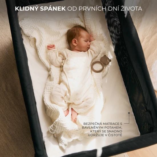 SELECT Utazóágy Moon Dream Black SELECT Utazóágy Moon Dream Black Kinderkraft KLMODR00BLK3000