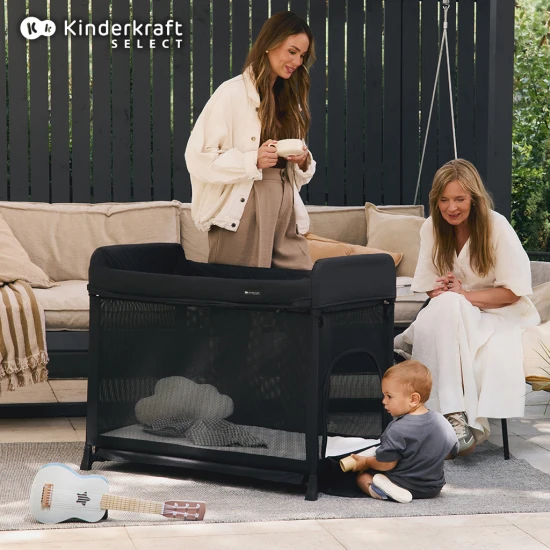 SELECT Utazóágy Moon Dream Black SELECT Utazóágy Moon Dream Black Kinderkraft KLMODR00BLK3000