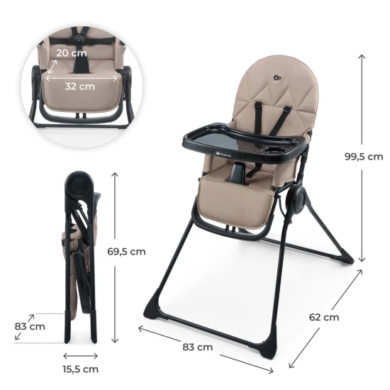 Etetőszék Binci Beige Etetőszék Binci Beige Kinderkraft KHBINC00BEG0000