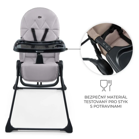 Etetőszék Binci Grey Kinderkraft KHBINC00GRY0000