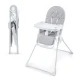 Etetőszék Binci Light Grey Kinderkraft KHBINC00LGR0000