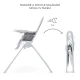 Etetőszék Binci Light Grey Kinderkraft KHBINC00LGR0000