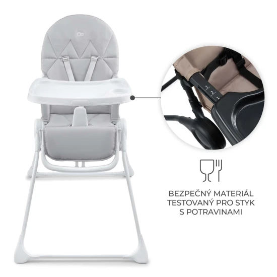 Etetőszék Binci Light Grey Kinderkraft KHBINC00LGR0000