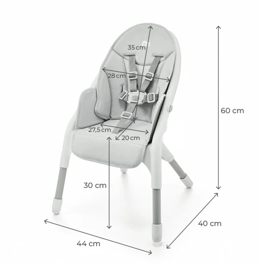 Etetőszék Dinnly 2in1 Grey Etetőszék Dinnly 2in1 Grey Kinderkraft KHDINN00LGR0000