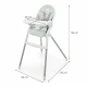 Etetőszék Dinnly 2in1 Grey Etetőszék Dinnly 2in1 Grey Kinderkraft KHDINN00LGR0000