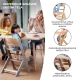 Etetőszék Enock Grey wooden, Premium Kinderkraft KKKENOCGRY0000