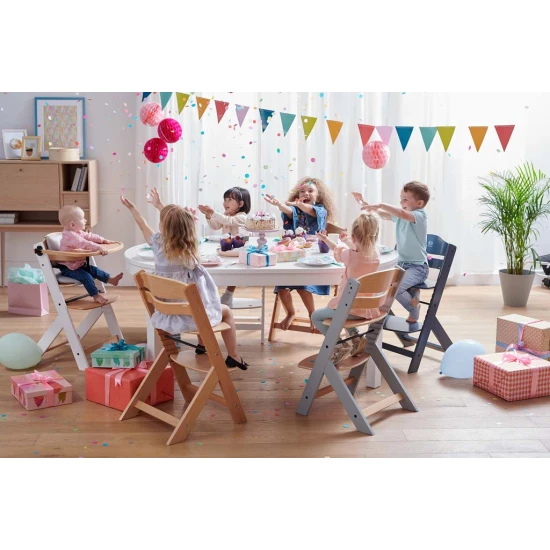 Etetőszék Enock párnázással Grey wooden, Premium Etetőszék Enock párnázással Grey wooden, Premium Kinderkraft KHENOC0PGRY0000