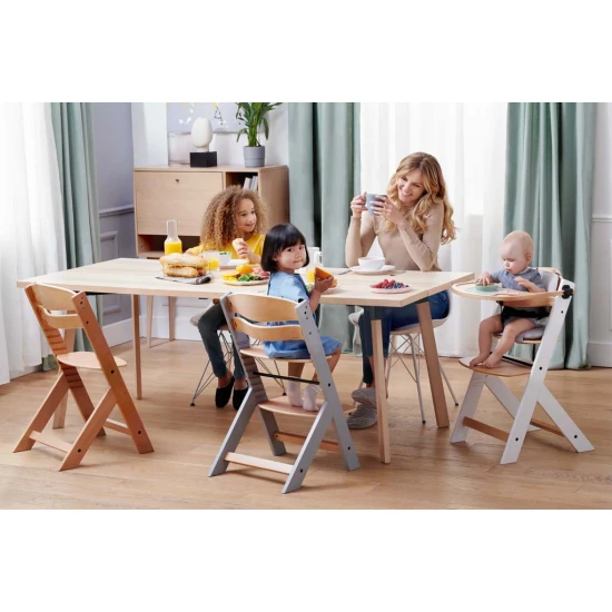 Etetőszék Enock párnázással Grey wooden, Premium Etetőszék Enock párnázással Grey wooden, Premium Kinderkraft KHENOC0PGRY0000