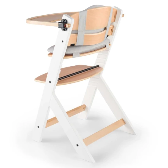 Etetőszék Enock párnázással White wooden, Premium Etetőszék Enock párnázással White wooden, Premium Kinderkraft KHENOC0PWHT0000