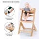 Etetőszék Enock White wooden, Premium Etetőszék Enock White wooden, Premium Kinderkraft KKKENOCWHT0000