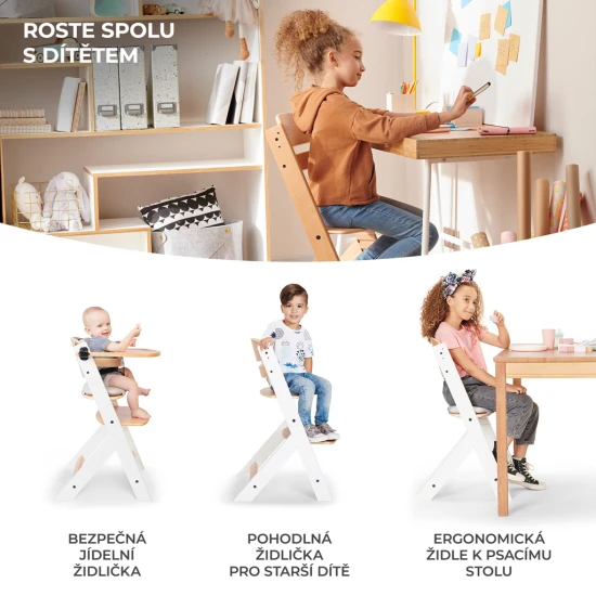 Etetőszék Enock Wooden Kinderkraft KKKENOCNAT0000