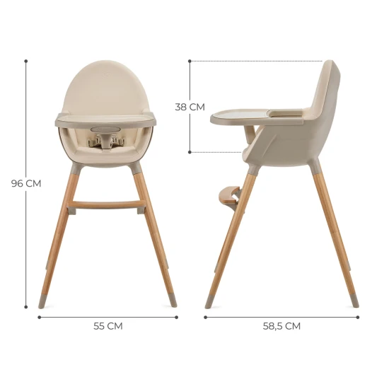 Etetőszék FINI2 Beige Etetőszék FINI2 Beige Kinderkraft KHFINI02BEG0000