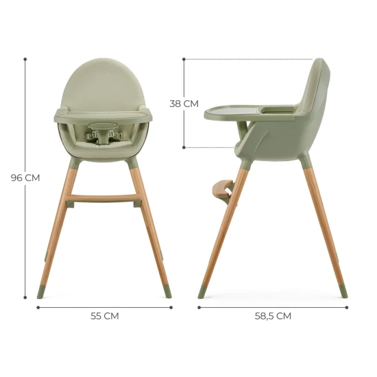 Etetőszék FINI2 Green Etetőszék FINI2 Green Kinderkraft KHFINI02GRE0000