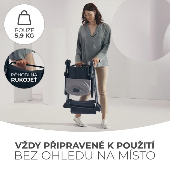 Etetőszék Foldee Grey Kinderkraft KHFOLD00GRY0000