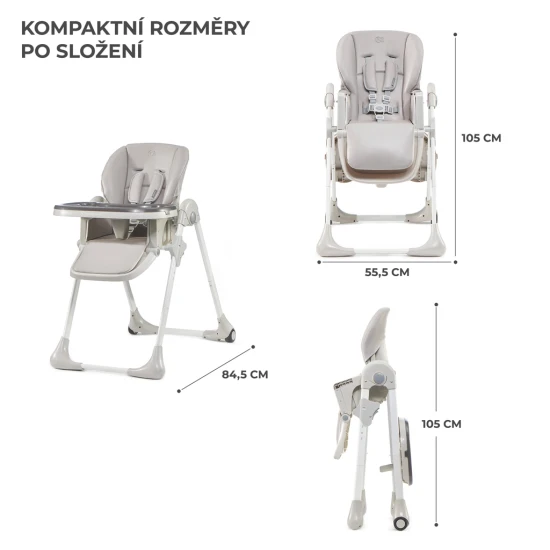 Etetőszék Yummy Grey Kinderkraft KKKYUMMGRY0000
