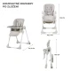 Etetőszék Yummy Grey Kinderkraft KKKYUMMGRY0000