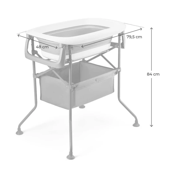 Pelenkázó fürdetőkáddal Bubbly Grey Pelenkázó fürdetőkáddal Bubbly Grey Kinderkraft KABUBB00GRY0000