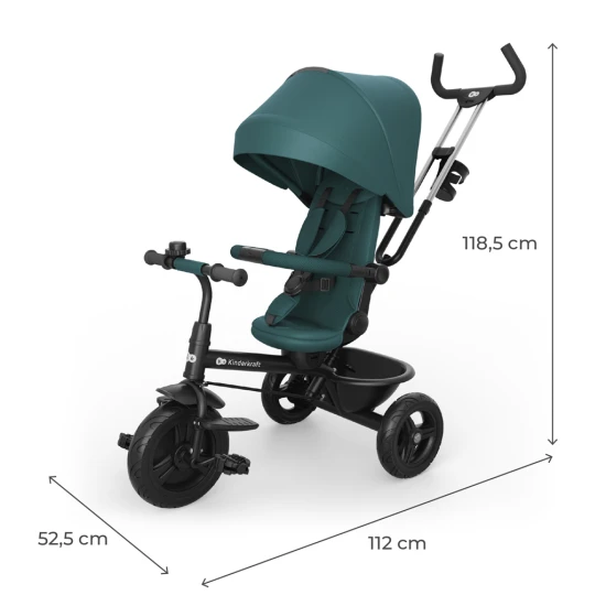 Tricikli Aston 2 Plus Green, 9m+ Tricikli Aston 2 Plus Green, 9m+ Kinderkraft KRASTO02GREPL00