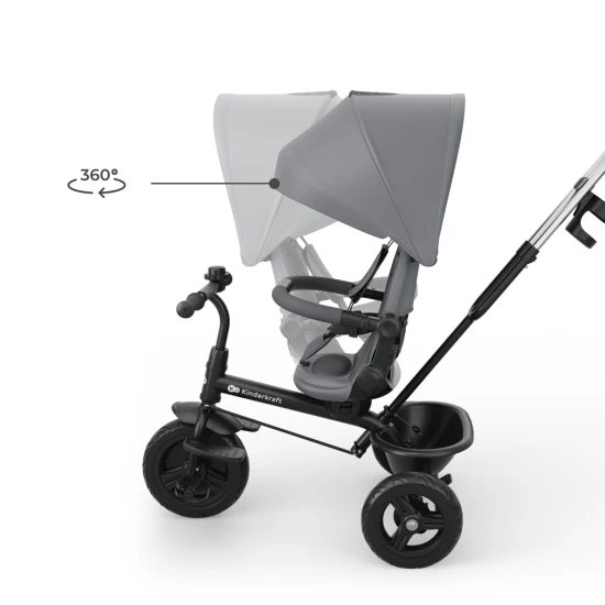 Tricikli Aston 2 Plus Grey, 9m+ Tricikli Aston 2 Plus Grey, 9m+ Kinderkraft KRASTO02GRYPL00