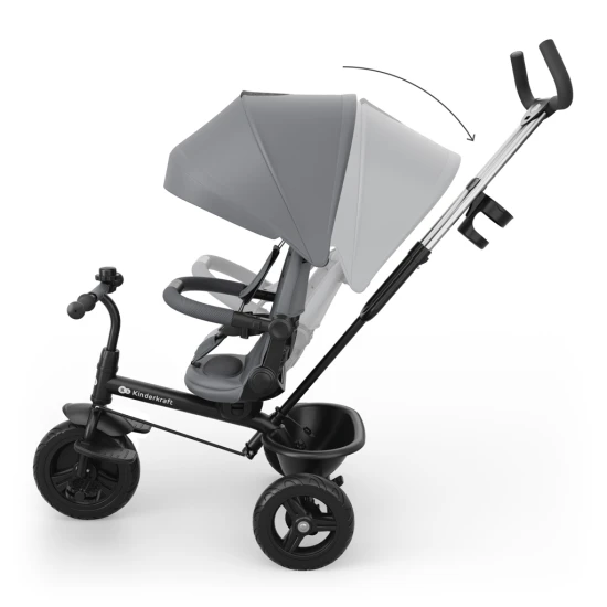 Tricikli Aston 2 Plus Grey, 9m+ Tricikli Aston 2 Plus Grey, 9m+ Kinderkraft KRASTO02GRYPL00