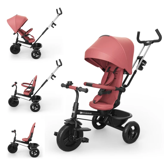 Tricikli Aston 2 Plus Pink, 9m+ Kinderkraft KRASTO02PNKPL00