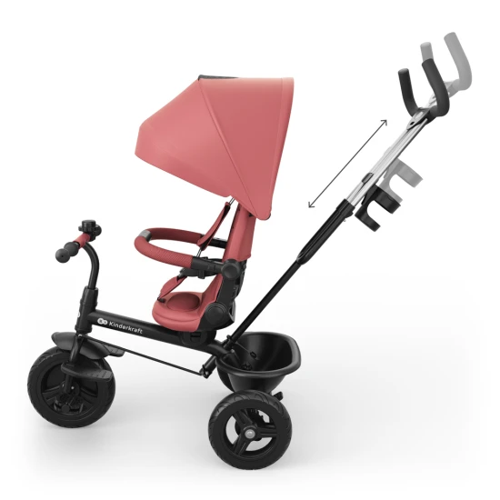 Tricikli Aston 2 Plus Pink, 9m+ Kinderkraft KRASTO02PNKPL00