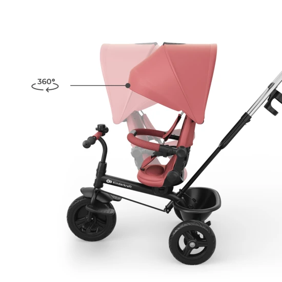 Tricikli Aston 2 Plus Pink, 9m+ Kinderkraft KRASTO02PNKPL00