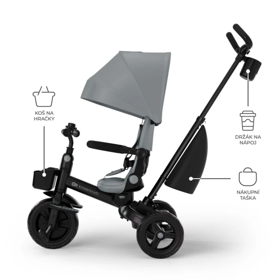 Tricikli Aveo 2 Plus Grey Tricikli Aveo 2 Plus Grey Kinderkraft KRAVEO02GRY0000