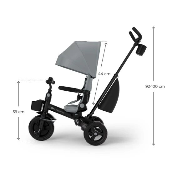 Tricikli Aveo 2 Plus Grey Tricikli Aveo 2 Plus Grey Kinderkraft KRAVEO02GRY0000