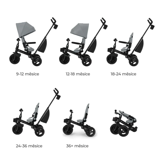 Tricikli Aveo 2 Plus Grey Tricikli Aveo 2 Plus Grey Kinderkraft KRAVEO02GRY0000