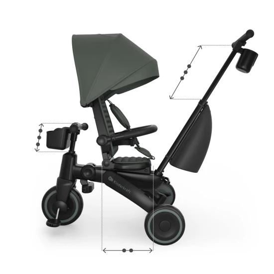 Tricikli Jazz 3 Green, 9m+ Tricikli Jazz 3 Green, 9m+ Kinderkraft KRJAZZ03GRE0000