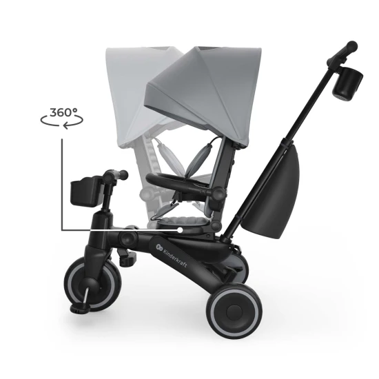 Tricikli Jazz 3 Grey, 9m+ Tricikli Jazz 3 Grey, 9m+ Kinderkraft KRJAZZ03GRY0000