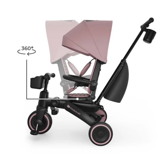 Tricikli Jazz 3 Pink, 9m+ Kinderkraft KRJAZZ03PNK0000