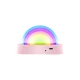 A rózsaszínben táncoló Rainbow lámpa a zene ritmusára változtatja a színeket.